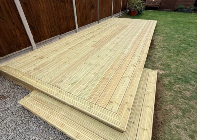 New wooden decking