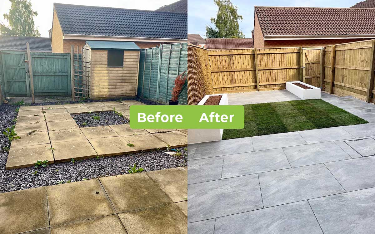 Before and After garden transformations